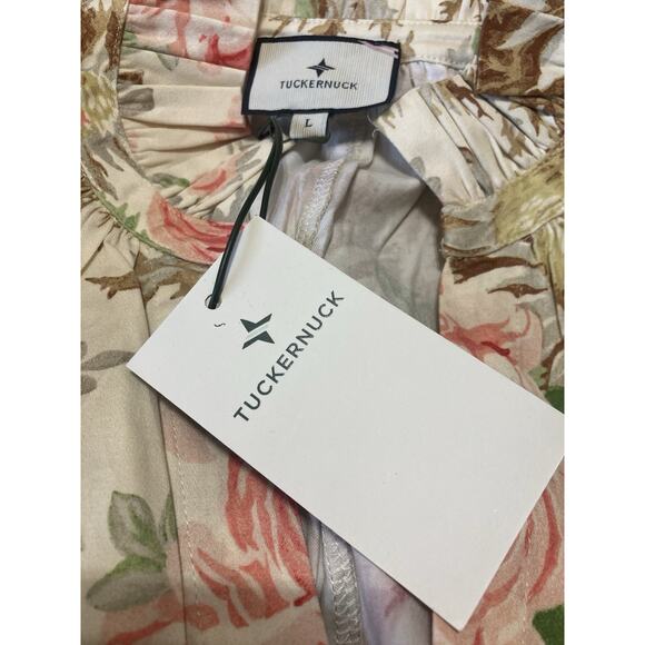 Tuckernuck Sun Faded Floral Crawford Dress Size Large Short Sleeve - Picture 5 of 6